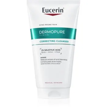 Eucerin DermoPure Clinical Correcting Cleanser gel exfoliant de curatare pentru fata si corp