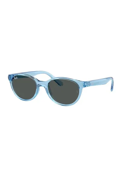 Ochelari de soare rotunzi cu lentile uni - Albastru pastel