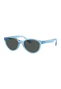 Ochelari de soare rotunzi cu lentile uni - Albastru pastel