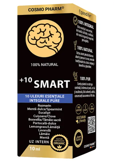 Mix de uleiuri esentiale integrale +10 Smart, 10ml, Cosmopharm