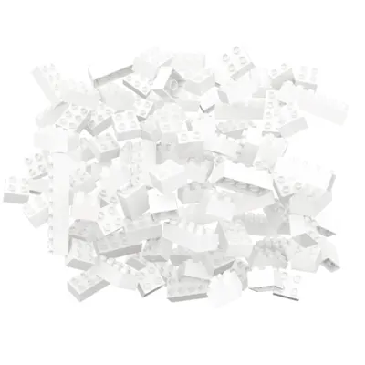 Blocuri de constructie albe Hubelino (120 piese)