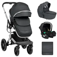 Cărucior combinat 3 în 1 KikkaBoo - Irene, Dark Grey