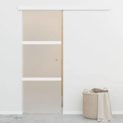 vidaXL Ușă glisantă cu opritor silențios 76x205 cm sticlă ESG/aluminiu