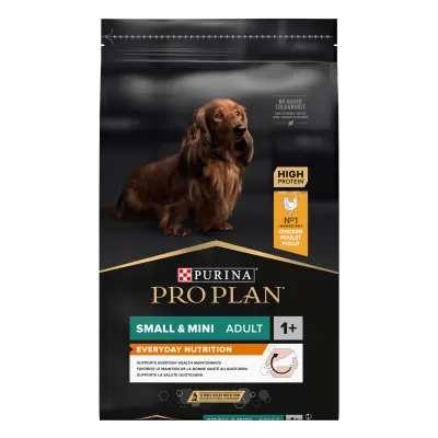 PURINA PRO PLAN ADULT Everyday Nutrition, Talie Mică și Foarte Mică, Pui, 7 kg