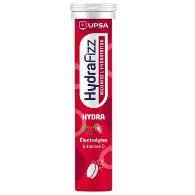 Electroliți cu aromă de căpșuni Hydra Hydrafizz, 16 comprimate efervescente, UPSA
