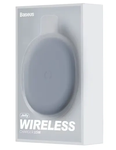 Incarcator Universal Wireless Baseus Jelly, 15W, 2A, Cablu USB-C inclus, Negru