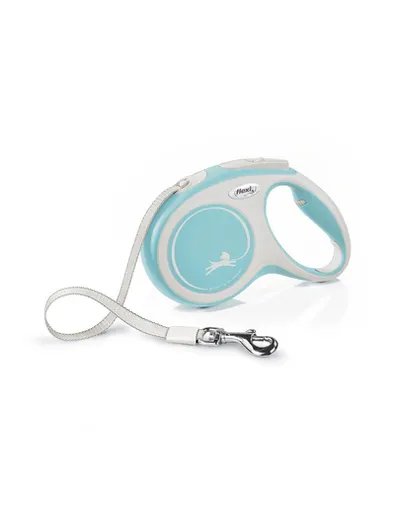 FLEXI New Comfort lesa automata cu banda pentru caini, albastru deschis, marimea M, 5 m