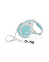 FLEXI New Comfort lesa automata cu banda pentru caini, albastru deschis, marimea M, 5 m