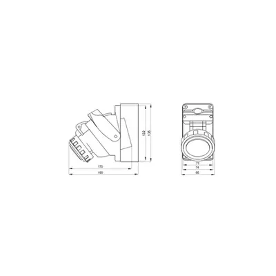 Organizator santier C - WITH BOTTOM - IP55 - 2P+E 32A 110V 4H