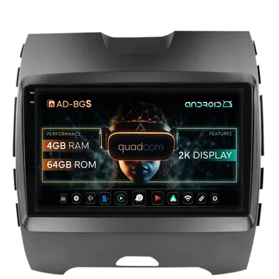 Navigatie 2K Ford Edge (2016-2021), Android, S-Quadcore 4GB RAM + 64GB ROM, 9.5 Inch - AD-BGS90042K+AD-BGRKIT110