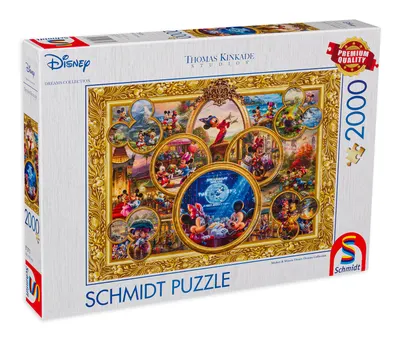 Puzzle Schmidt din 2000 de piese - Mickey și Minnie, colaj de vis, tip 2