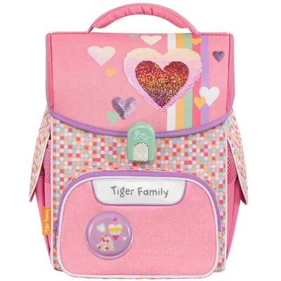 Ghiozdan neechipat, Tiger Family, Jolly Pro 2S, Pink Amour