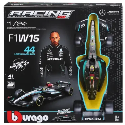 Mașină de asamblat Bburago - Mercedes GP F1 W15 EQ Performance Team, Lewis Hamilton, 1:24