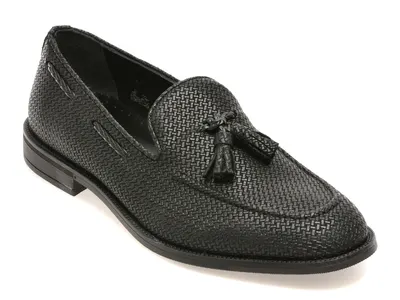 Mocasini eleganti RELAX negri, 2820, din piele naturala