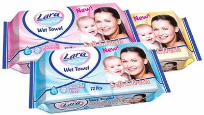 Șervețele umede Lara Baby Soft - 72 buc, sortiment