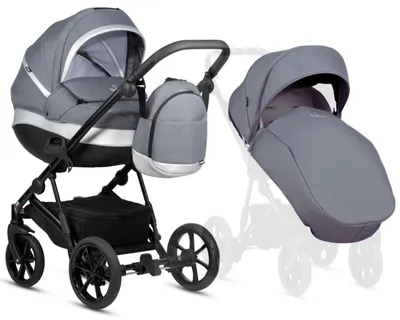 Carucior pentru copii 2 in 1 Buba - Zaza 2, Dark Grey