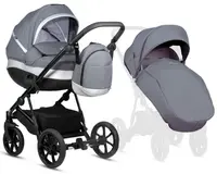 Carucior pentru copii 2 in 1 Buba - Zaza 2, Dark Grey