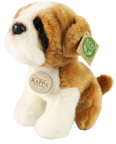 Jucărie de pluș Rappa Eco Friends - Câine Saint Bernard, șezând, 20 cm