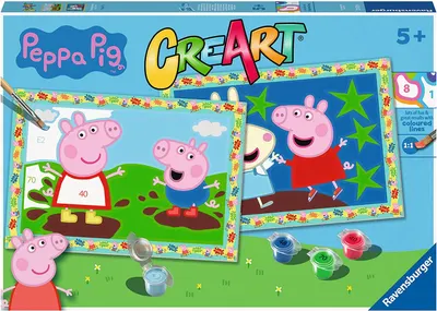 Set de vopsea după număr Ravensburger CreArt - Pepa Pig