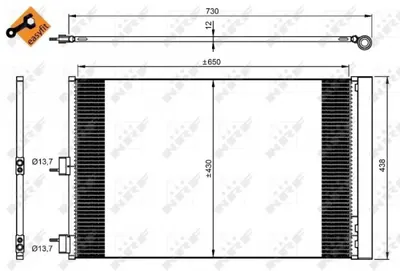 Radiator AC condensator cu uscator potrivit MERCEDES A (W176), CLA (C117), CLA SHOOTING BRAKE (X117), GLA (X156) 2.0 06.13