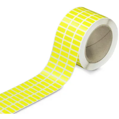 Labels; for TP printers; permanent adhesive; 8 x 20 mm; yellow