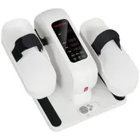 SPORTNOW Pedalier de apartament bicicletă eliptică de birou, ecran LCD, telecomandă și 12 viteze reglabile, 45 x 42 x 26 cm, alb | Aosom Romania