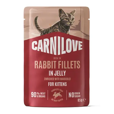 Carnilove Cat Pouch Jelly Rabbit & Marigold Kittens 85 g