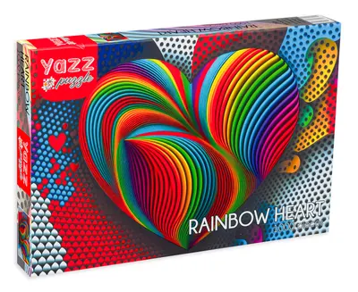 Puzzle Yazz Puzzle din 1000 de piese - Inimă multicoloră