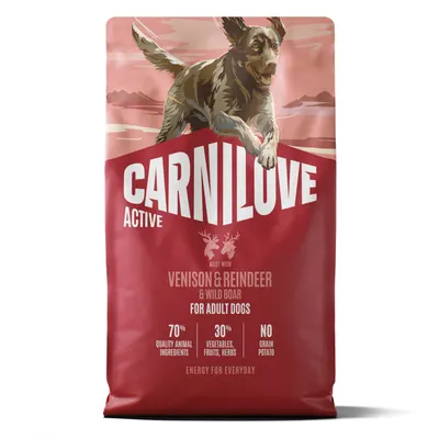 Carnilove Active Dog Dry Venison & Reindeer & Wild Boar Adult All Breeds 4 kg