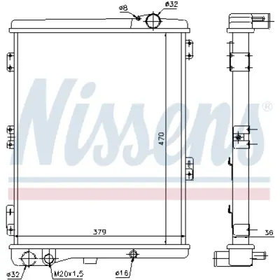 Radiator, racire motor NISSENS 604411