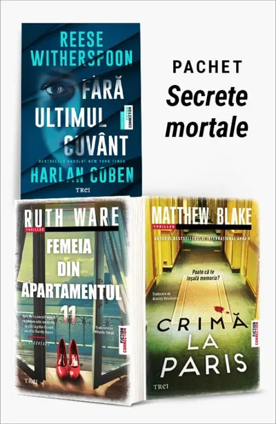 Pachet Secrete mortale. Fără ultimul cuvânt/Femeia din apartamentul 11/Crimă la Paris