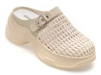 Papuci GRYXX bej, 2511, din piele ecologica