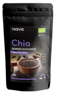 Seminte de chia ecologice, 125g, Niavis