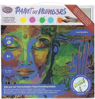 Craft Buddy Painting by Numbers Kit - Buddha