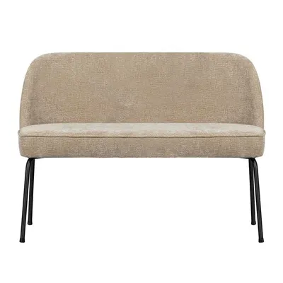 Bancă crem cu tapițerie din chenille Vogue – WOOOD