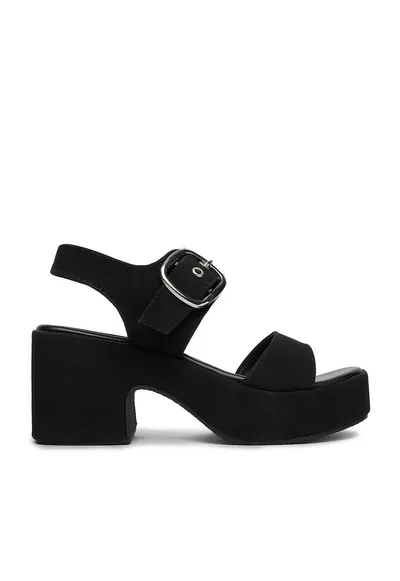 Sandale negre cu cataramă - Negru