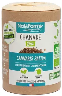 Extract bio din semințe de cânepă, 90 capsule, Nat&Form