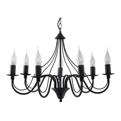 Lustră Sollux Floriano 7, negru