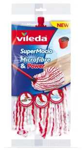 Rezerva mop Vileda F20374 SuperMocio Microfibra, Microfiber&Power