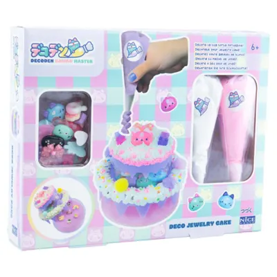 Kit creativ Decoden , Caseta de bijuterii de decorat cu pasta colorata