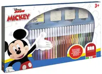 Creative Multiprint Set - Mickey Mouse, 3 ștampile și 36 de pixuri