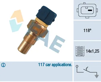 Senzor temperatura lichid racire (numar pini: 1, albastru) potrivit CITROEN AX, BERLINGO, BERLINGO MULTISPACE, BERLINGO MINIVAN, C2, C3 I, C3 PLURIEL, C4, C4 I, SAXO, XM, XSARA 1.0-2.0 07.86