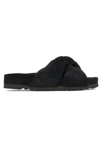 Papuci dama - negru - sintetic - design minimalist