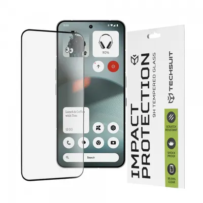 Folie de protectie Ecran Techsuit pentru Nothing Phone (3), Sticla Securizata, Full Glue, 111D, Neagra