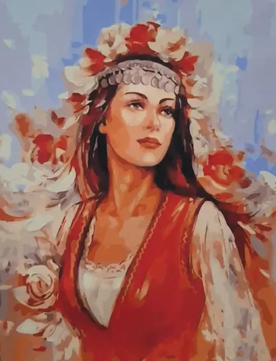 Set pictură după numere MagicArt - Divină (după originalul Miglenei Kirilova)