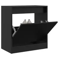 Gossi pantofar, negru, 60x34x63,5 cm, lemn compozit