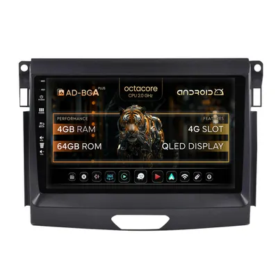 Navigatie Ford Ranger (2015-2020), Android, A-Octacore 4GB RAM + 64GB ROM, 9 Inch - AD-BGA9004+AD-BGRKIT120