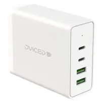 Incarcator retea Dviced Desktop DV211001, 100W, GaN, 2 USB-A, 2 USB-C (Alb)