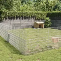 Gossi adapost pentru animale cu 48 panouri, 54x100cm, fier galvanizat