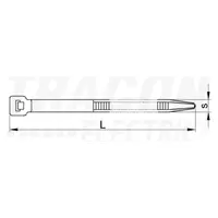 Banda velcro pentru organizare cabluri TKR200 d=59mm (s=12,5mm, l=200mm)